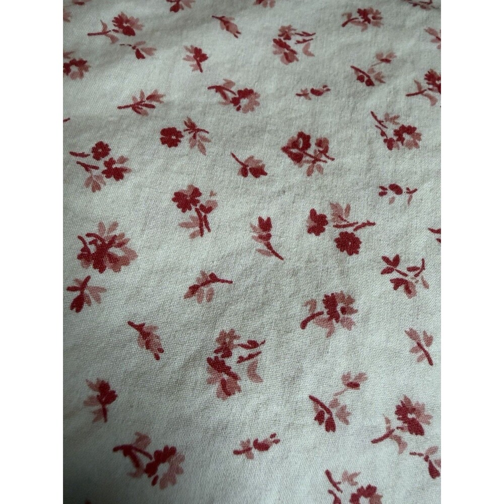 Ralph Lauren Colchester twin Fitted Sheet Red Ivory  Floral Vintage dainty - Picture 2 of 6